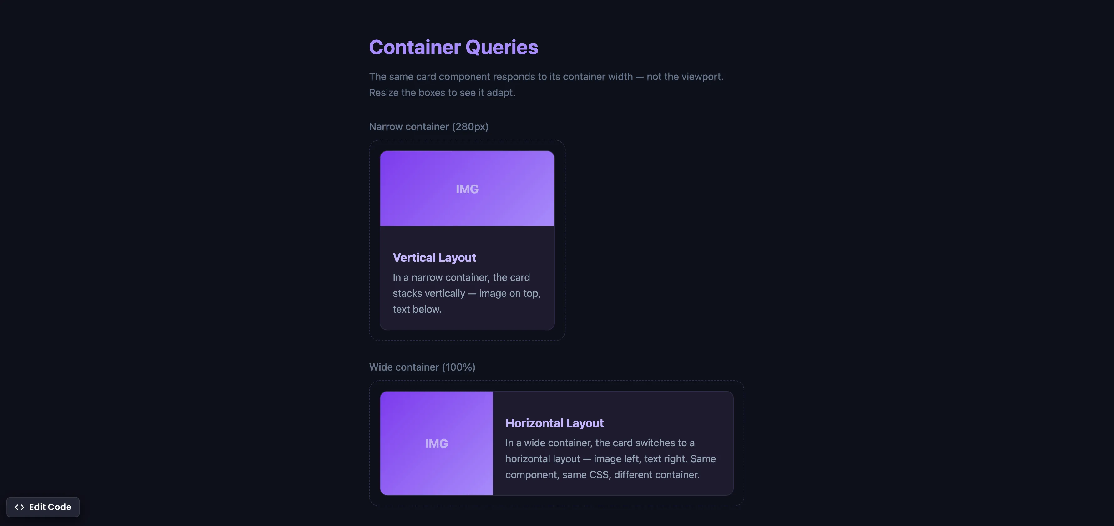 CSS Container Queries