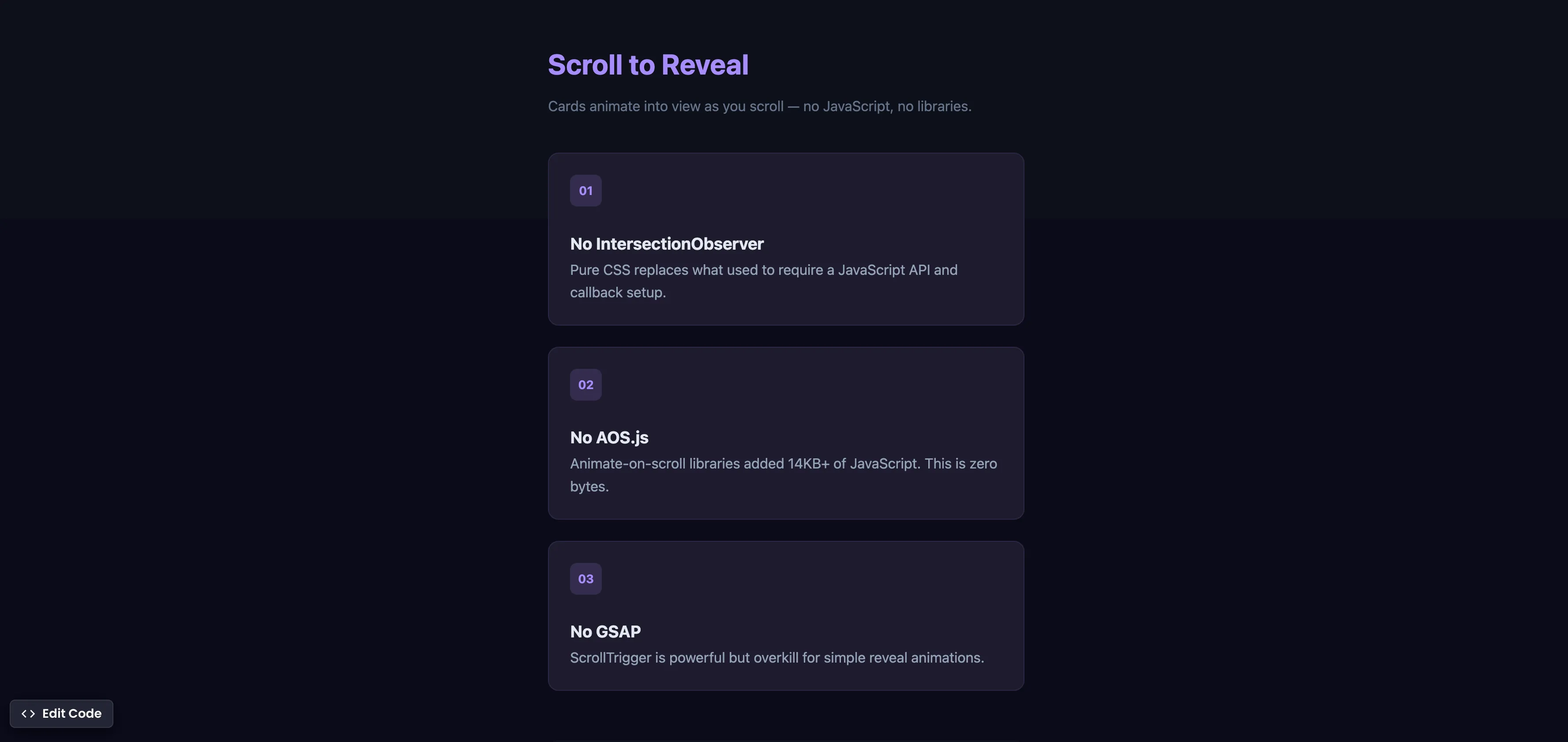 CSS Scroll Reveal Animations